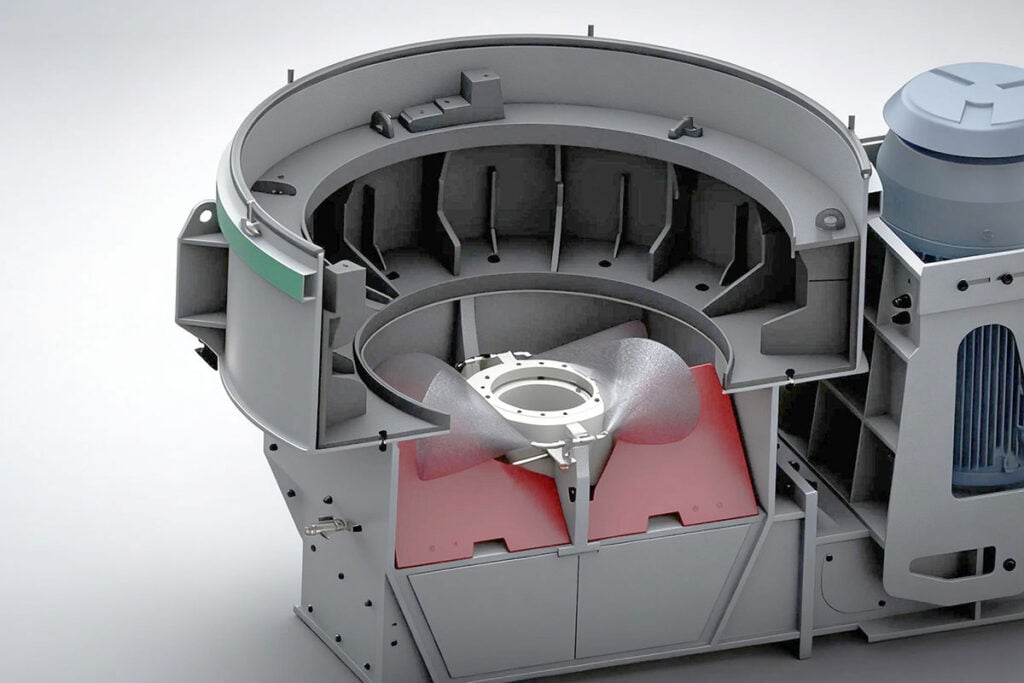 Crushing Chamber of Vertical Shaft Impact Crusher (VSI)