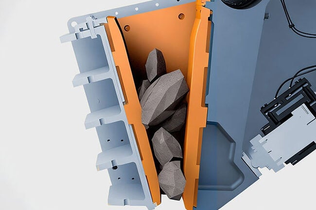 V Shaped Structure of Jaw Crusher